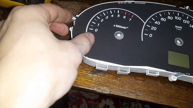 Пересвет приборной панели приора