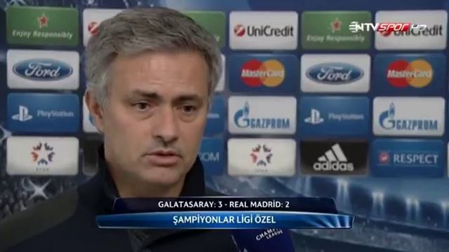 Jose Mourinho  Korktuk!!    Galatasaray 3 2 Real Madrid