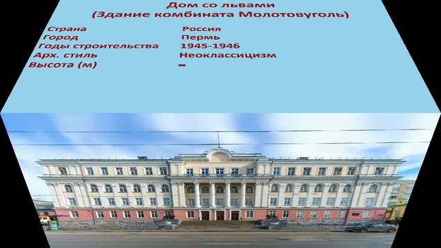 Дом со львами , Здание комбината Молотовуголь (Пермь)