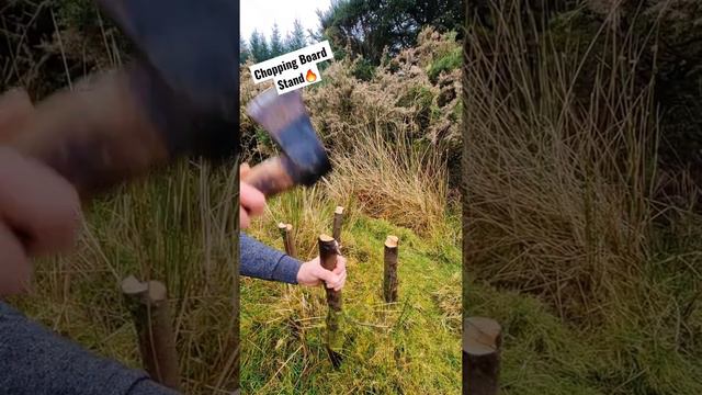 Easy Chopping Board Stand 🔥😎 #shorts #menwiththepot #cooking #food #foodporn #asmr #fire #nature