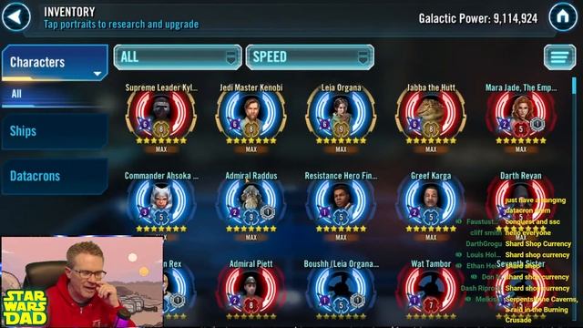 SWGOH Roster Reviews LIVE!
