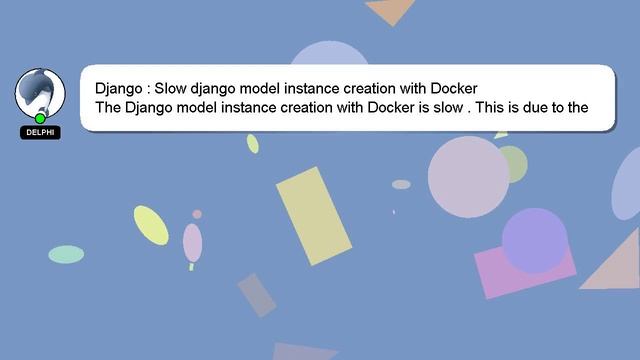 Django : Slow django model instance creation with Docker