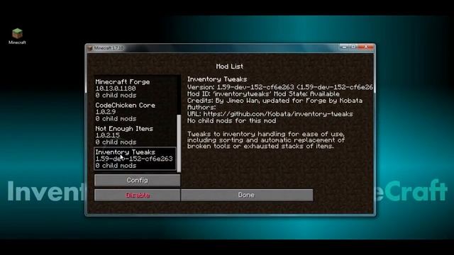 How to install Inventory Tweaks Mod 1.7.10 for Minecraft 1.7.10 (with download link)