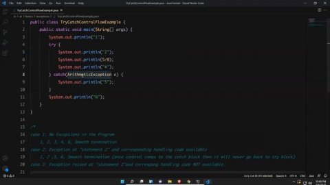 Control Flow in Try Catch Block | try catch in java | Exception Handling in Java | Krishna Sakinala