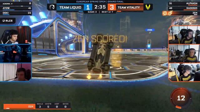 zen RLCS POV #222 - Team Vitality vs Team Liquid - G3 - GF - EU Regional 1 Spring Open + commnetary