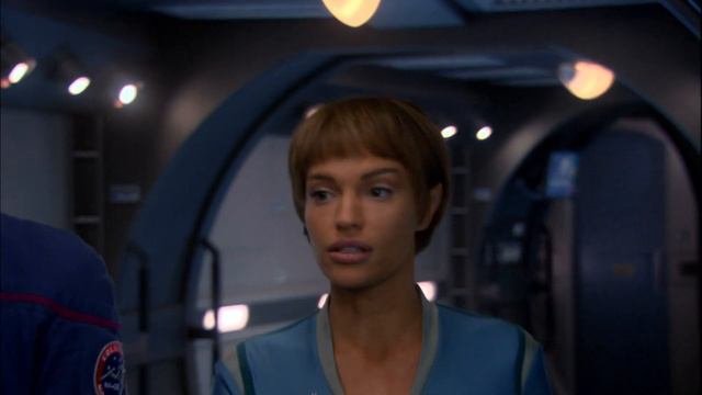 More Jolene Blalock TPol in Her Sexy Shiny Blue Catsuit from Enterprise 1080P BD