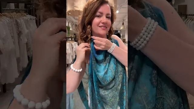летний вариант блузки, короткого платья из двух палантинов...#fashion #палантин