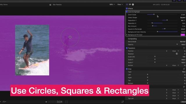 Zoom & Highlight - Preview for Final Cut Pro X Effects Plugin + Apple Motion Tutorial Link