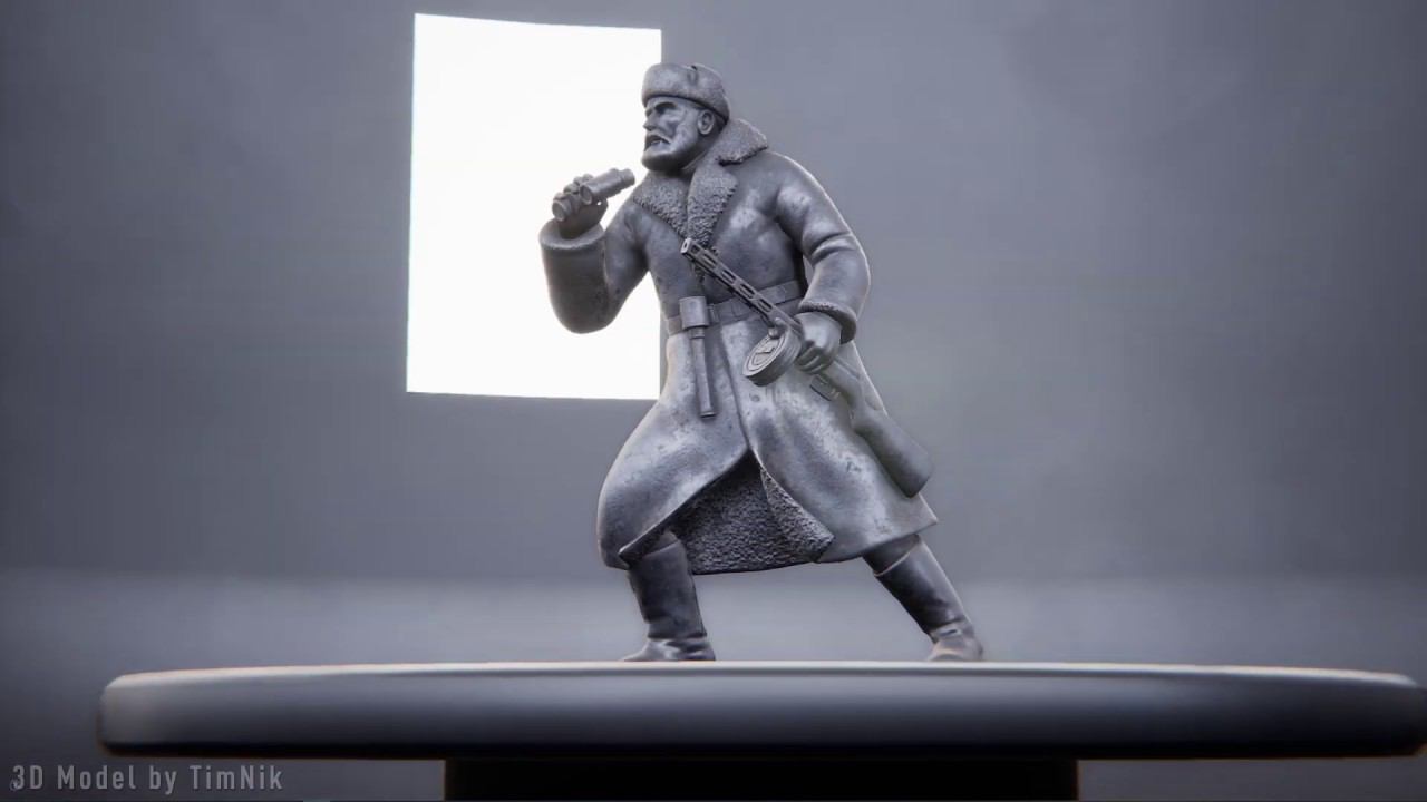 Partisan Sculpture 3D model