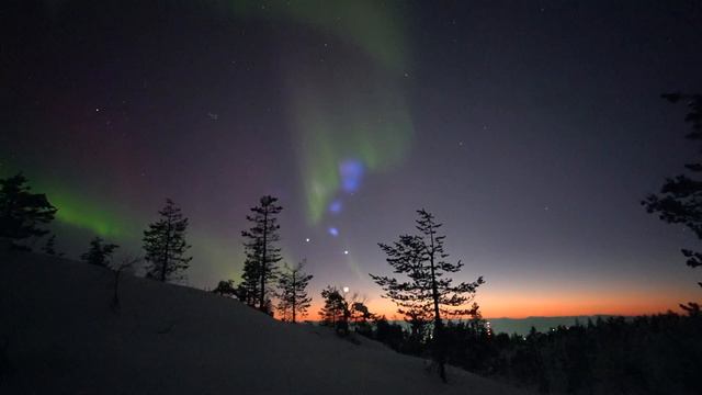 Работа ракеты BROR, Северное сияние, Луна и Венера