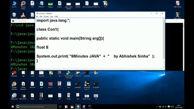#6.  Assigning of Values & How to Concatenate  In JAVA (Practical)