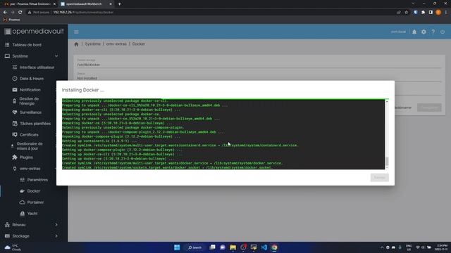 On installe Docker et docker-compose sur OpenMediaVault