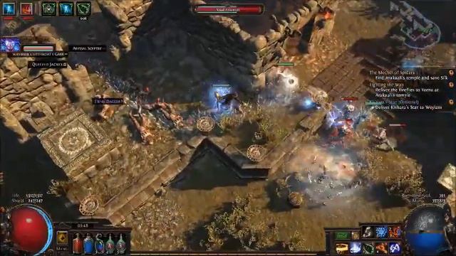 Let's Play Path of Exile To Level 100 part 33 (BL w/W act 7 level 55-56) The Vaal City of Decay