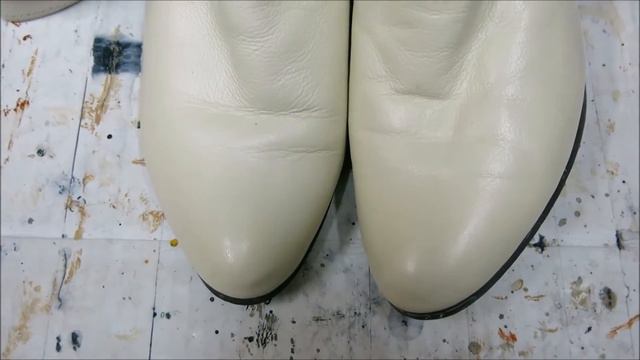 Бежевая краска для обуви (Самостоятельная реставрация царапин и потертостей)