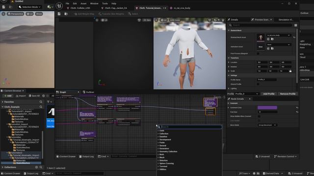 Best way to use Chaos Cloth Kinematic Collider in Unreal Engine 5.4