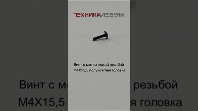 Винт с метрической резьбой М4Х15,5 полукоуглая головка шорт