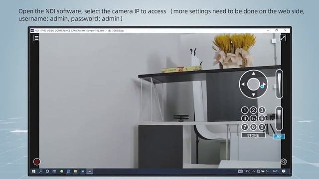 IPOnvif NDI RTSP VLC Access camera operation demonstrationIP connection video