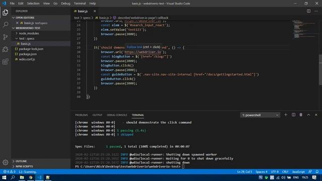 Lesson #5. webdriver.io Trainee Level 1(API). Methods setValue() and click()