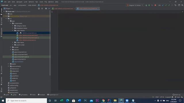 Angular Create Component order-details