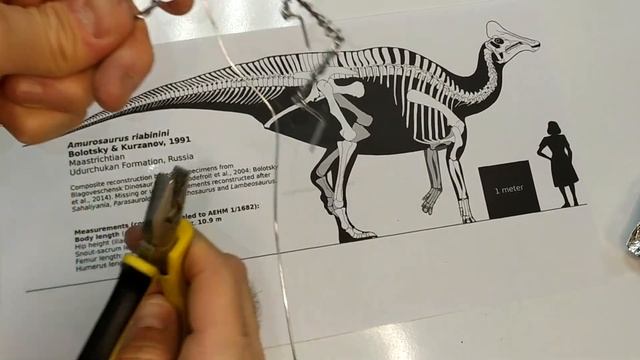 Скелет динозавра для лепки