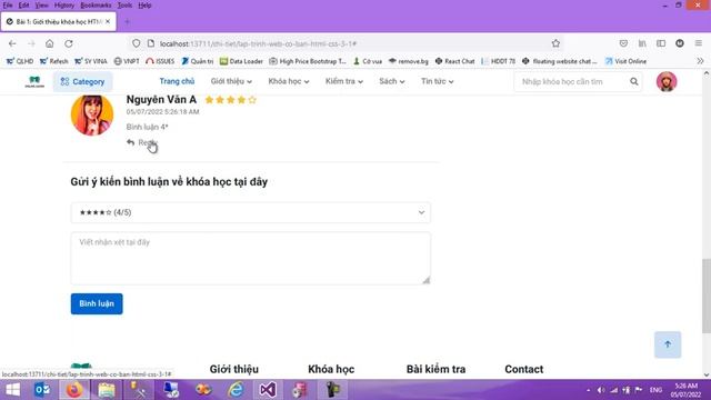 Lập trình ASP.NET MVC - Bài 16 : Chức năng bình luận, đánh giá khóa học - phần cuối