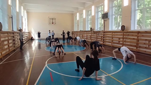 Занятие  в отделении "художественная гимнастика" 1 курс, ГУП.