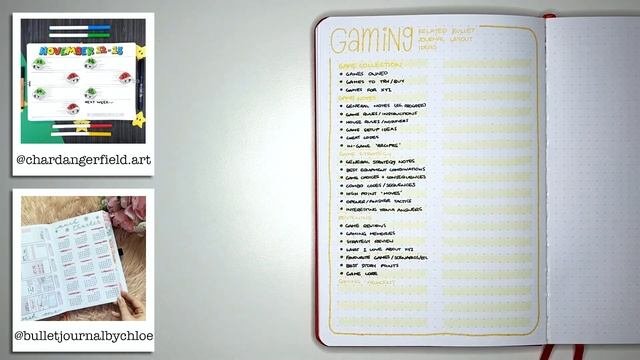 GAMING BULLET JOURNAL IDEAS ? Bullet journal collection ideas for gamers