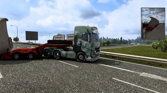 Euro Truck Simulator 2. Большой груз, подключился в конвой
