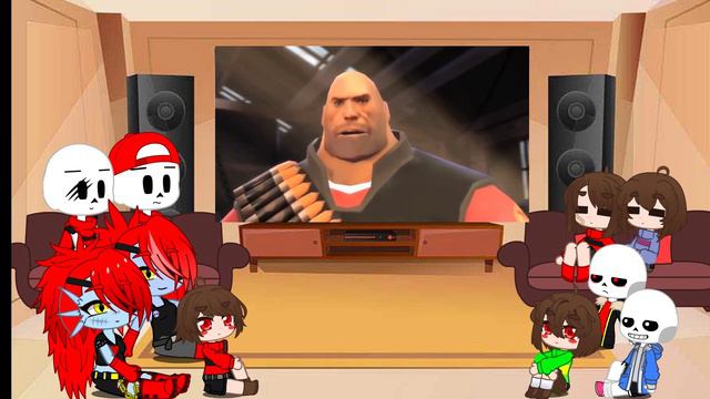 UNDERTALE & UNDERFELL REACT TO TEAM FORTRESS 2 "MEET THE TEAM [DEFENSE] (REQUEST) Part 2