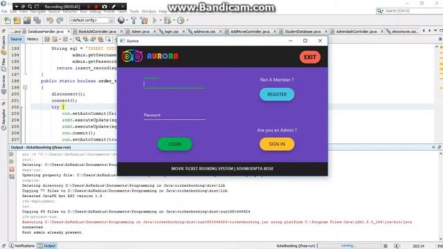 Movie Ticket Booking System using JavaFX