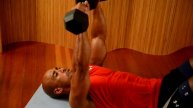 Floor Dumbbell Double Tricep Extension