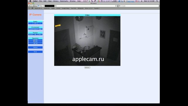 Интернет камера, ночной режим. IP camera