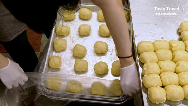 쫀득한 반죽, 대왕 수제 와플, 생크림, 아이스크림, 초코와플, 벨기에 와플, Amazing Skills, Big Handmade waffles, Korean street foo