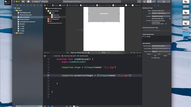 Xcode - анимация UIImageView