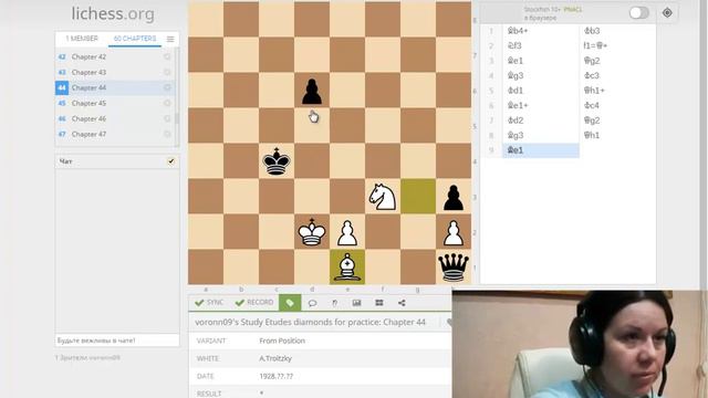 Шахматные этюды бриллианты для практика с Evelinaone №44 Мотив Коневая игра под угрозой мата