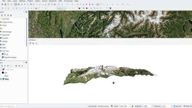 3D view in QGIS