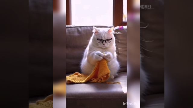 котики вяжут