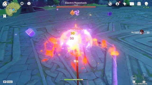Level 1 Hu Tao fights a level 90 boss... Genshin Impact