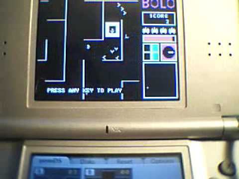 Aplle ][ game BOLO running on Nintendo DS