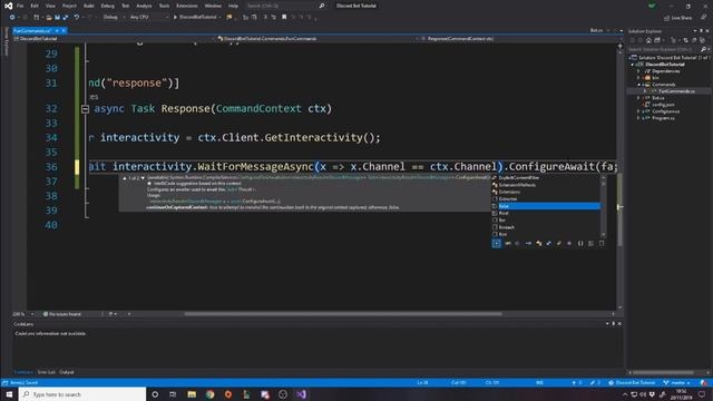 How To Make A C# Discord Bot - Interactivity - Part 3