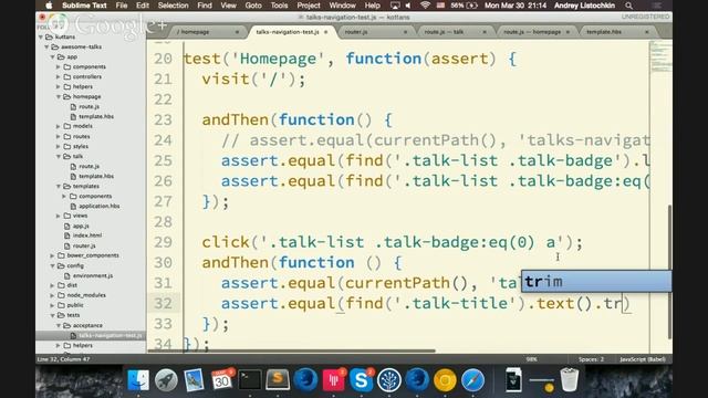 Ember.js for Kottans. Practice 1