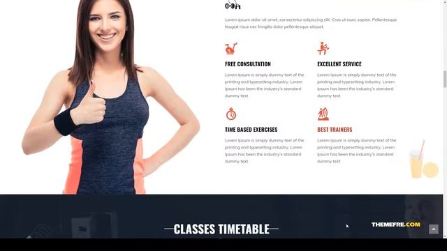 Rei - Fitness Club WordPress Theme weight loss fitness