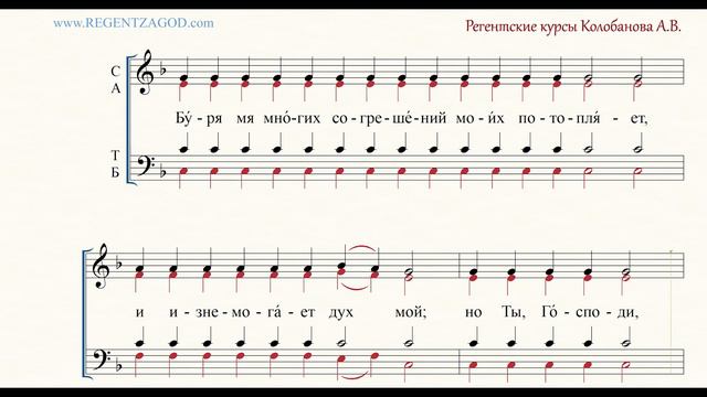 Глас 4, песнь 6, ирмос: "Буря мя многих"