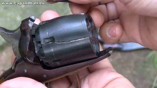 The exploded 1858 Remington New Model Army revolver