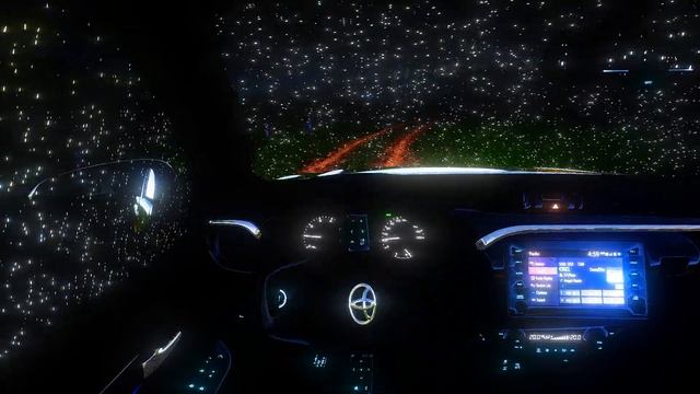 Off Road Night Drive In Rain  City Car Driving  Toyota HiLux SR5