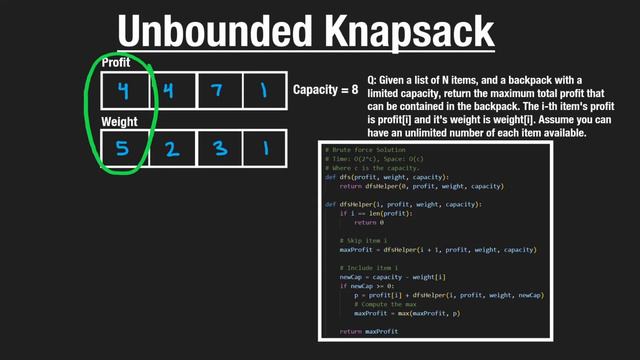 7. Dynamic Programming: 2. Unbounded Knapsack (RU)