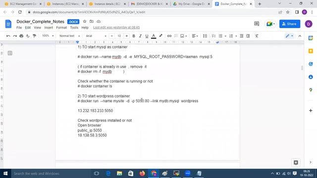 DOCKER & KUBERNETES tutorials || Demo - 4 || by Mr. Laxman On 19-10-2022 @8AM IST