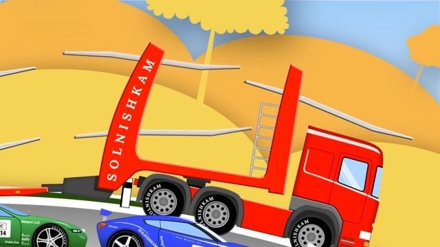 Машинки.Грузовик.Автобус.Автовоз.Развивающий мультик для малышей.Educational cartoon.Cars.