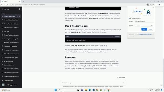 python Data driven read from file Test cases not run
