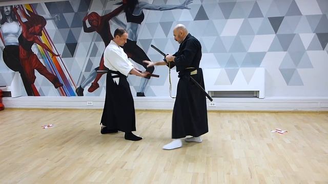 Нидэн Рю Кодачимокуроку. Тсукаосаэ + Бункай. Niden Ryu Kodachimokuroku. Tsukaosae + Bunkai.